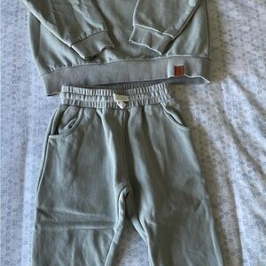 Little Bipsy Kids Green Sweatpants and sweatshirt set